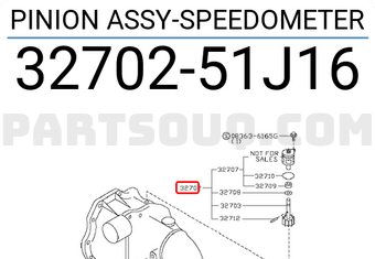 Nissan 3270251J16 PINION ASSY-SPEEDOMETER