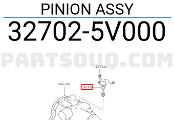 Nissan 327025V000 PINION ASSY