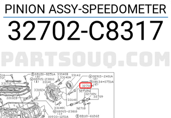Nissan 32702C8317 PINION ASSY-SPEEDOMETER