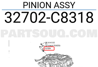 Nissan 32702C8318 PINION ASSY