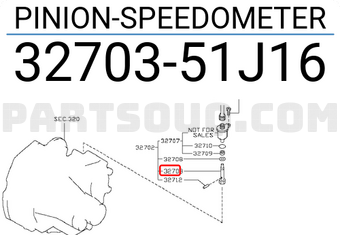 Nissan 3270351J16 PINION-SPEEDOMETER