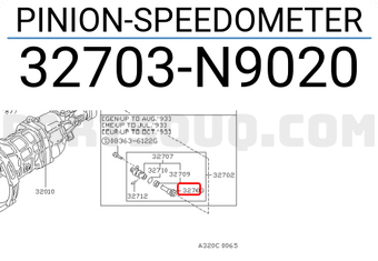 Nissan 32703N9020 PINION-SPEEDOMETER