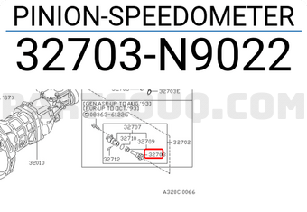 Nissan 32703N9022 PINION-SPEEDOMETER