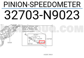 Nissan 32703N9023 PINION-SPEEDOMETER