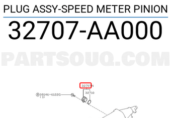 Nissan 32707AA000 PLUG ASSY-SPEED METER PINION