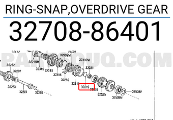 Nissan 3270886401 RING-SNAP,OVERDRIVE GEAR