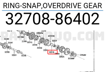 Nissan 3270886402 RING-SNAP,OVERDRIVE GEAR