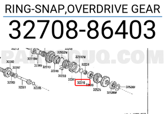 Nissan 3270886403 RING-SNAP,OVERDRIVE GEAR