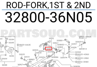 Nissan 3280036N05 ROD-FORK,1ST & 2ND