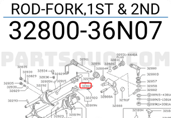 Nissan 3280036N07 ROD-FORK,1ST & 2ND