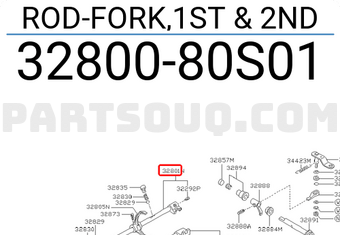 Nissan 3280080S01 ROD-FORK,1ST & 2ND