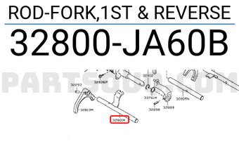 Nissan 32800JA60B ROD-FORK,1ST & REVERSE