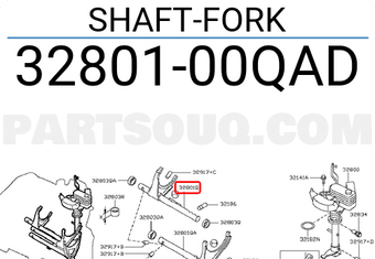 Nissan 3280100QAD SHAFT-FORK