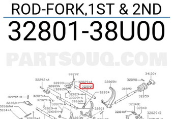 Nissan 3280138U00 ROD-FORK,1ST & 2ND