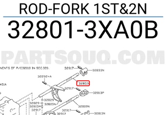 Nissan 328013XA0B ROD-FORK 1ST&2N