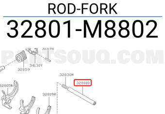 Nissan 32801M8802 ROD-FORK