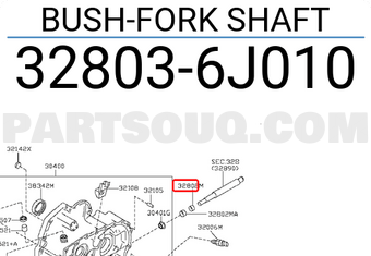 Nissan 328036J010 BUSH-FORK SHAFT
