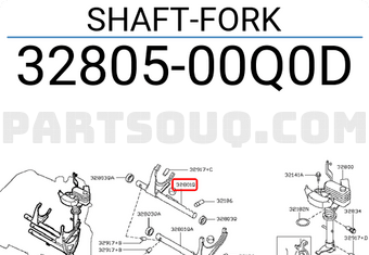 Nissan 3280500Q0D SHAFT-FORK