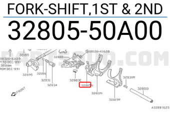 Nissan 3280550A00 FORK-SHIFT,1ST & 2ND