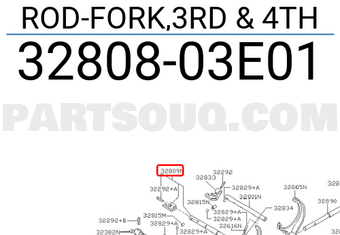 Nissan 3280803E01 ROD-FORK,3RD & 4TH