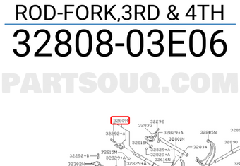 Nissan 3280803E06 ROD-FORK,3RD & 4TH