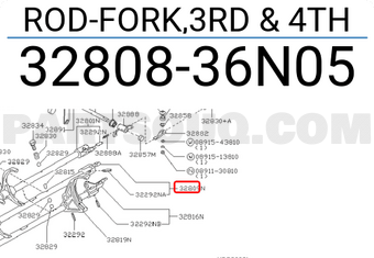 Nissan 3280836N05 ROD-FORK,3RD & 4TH