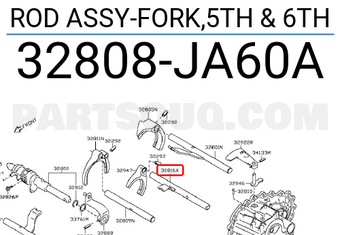 Nissan 32808JA60A ROD ASSY-FORK,5TH & 6TH