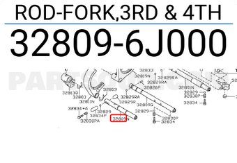 Nissan 328096J000 ROD-FORK,3RD & 4TH