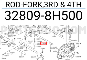 Nissan 328098H500 ROD-FORK,3RD & 4TH