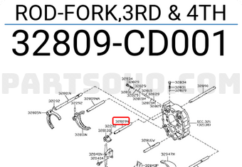 Nissan 32809CD001 ROD-FORK,3RD & 4TH