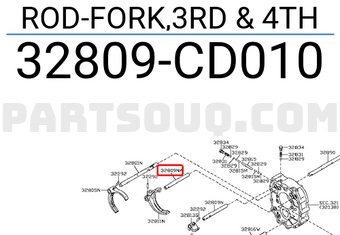 Nissan 32809CD010 ROD-FORK,3RD & 4TH