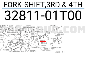 Nissan 3281101T00 FORK-SHIFT,3RD & 4TH