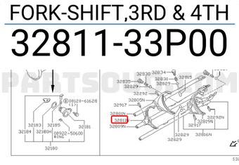 Nissan 3281133P00 FORK-SHIFT,3RD & 4TH