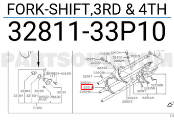 Nissan 3281133P10 FORK-SHIFT,3RD & 4TH