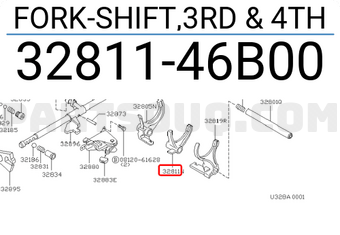 Nissan 3281146B00 FORK-SHIFT,3RD & 4TH