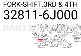 Nissan 328116J000 FORK-SHIFT,3RD & 4TH
