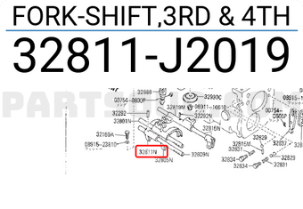 Nissan 32811J2019 FORK-SHIFT,3RD & 4TH