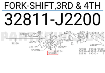 Nissan 32811J2200 FORK-SHIFT,3RD & 4TH