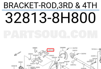 Nissan 328138H800 BRACKET-ROD,3RD & 4TH