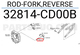 Nissan 32814CD00B ROD-FORK,REVERSE
