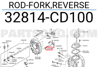 Nissan 32814CD100 ROD-FORK,REVERSE