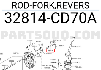 Nissan 32814CD70A ROD-FORK,REVERS
