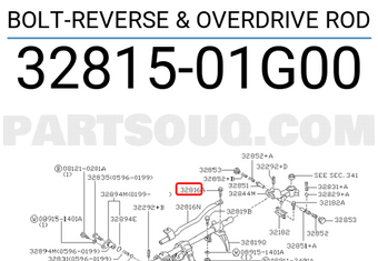 Nissan 3281501G00 BOLT-REVERSE & OVERDRIVE ROD