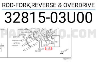 Nissan 3281503U00 ROD-FORK,REVERSE & OVERDRIVE