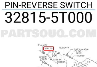 Nissan 328155T000 PIN-REVERSE SWITCH