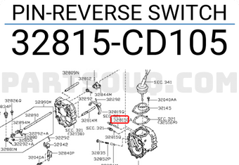 Nissan 32815CD105 PIN-REVERSE SWITCH