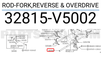 Nissan 32815V5002 ROD-FORK,REVERSE & OVERDRIVE