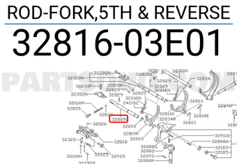 Nissan 3281603E01 ROD-FORK,5TH & REVERSE