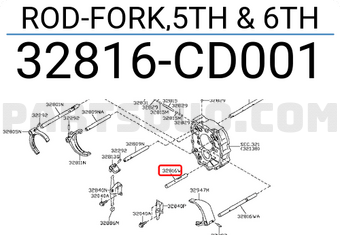 Nissan 32816CD001 ROD-FORK,5TH & 6TH