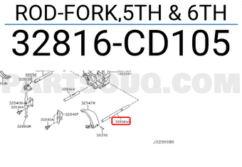 Nissan 32816CD105 ROD-FORK,5TH & 6TH